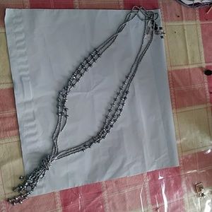 WHBM long beaded statement necklace NWT